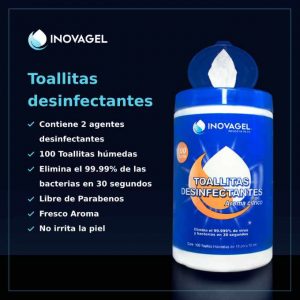 Toallitas desinfectantes aroma cítrico - 100 pz